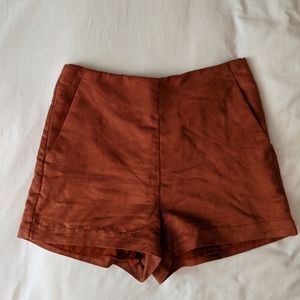 Suede High Waisted Shorts